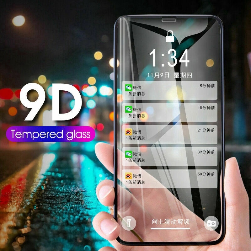 Pelindung Layar Tempered Glass 9D Untuk iPhone 14 13 12 11 Pro X XS Max XR 6 6s 7 8 Plus