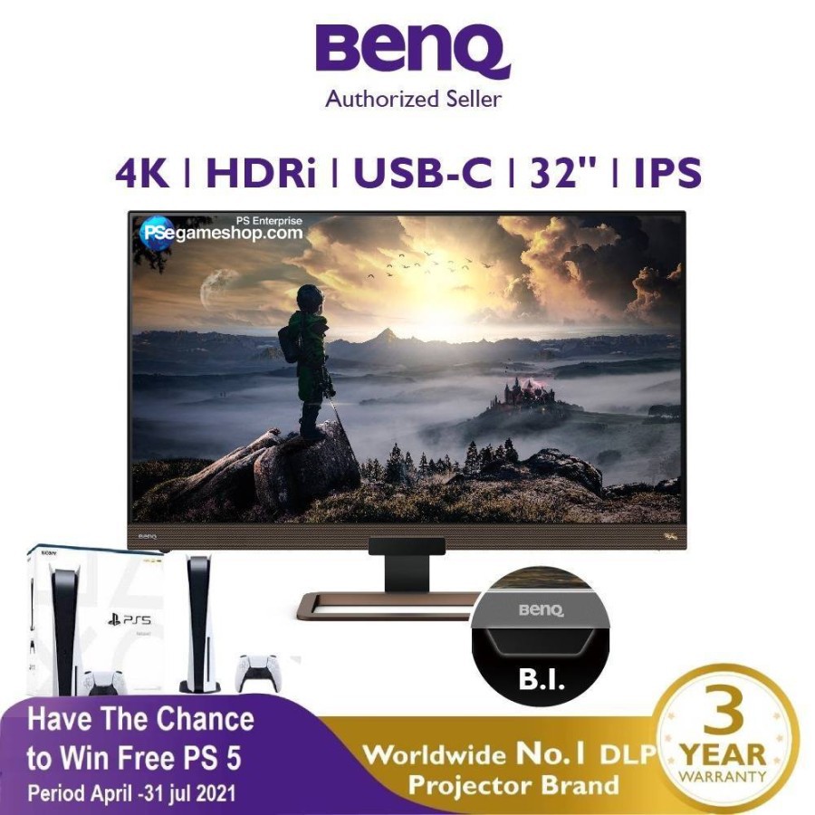 BenQ EW3280U Monitor 4K 32inch UHD IPS HDR Speaker LED Monitor