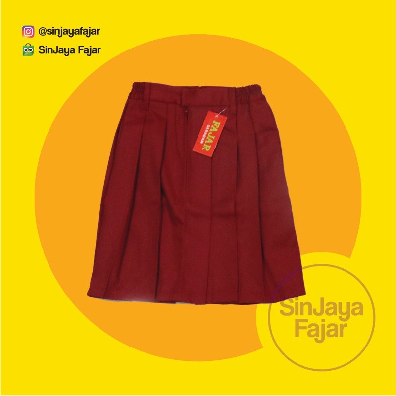 Rok Pendek SD Rempel Merah Seragam Sekolah FAJAR