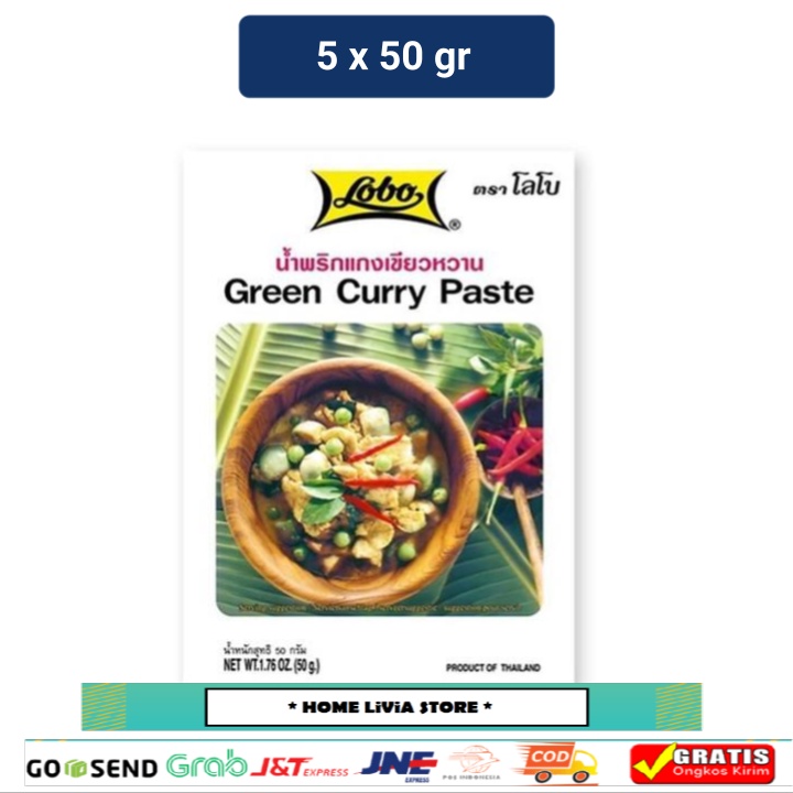 

Lobo Green Curry Paste 3 x 50 gr