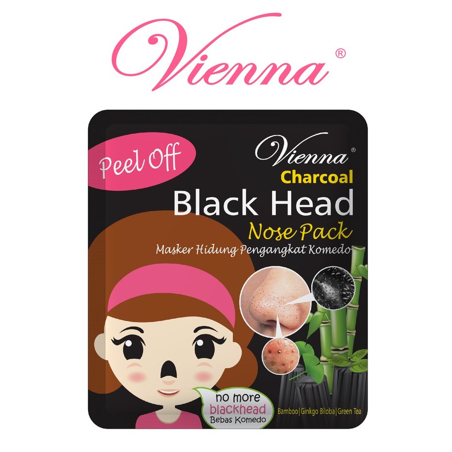 Vienna Black Head Nose Pack 10mL / Masker Hidung Pengangkat Komedo