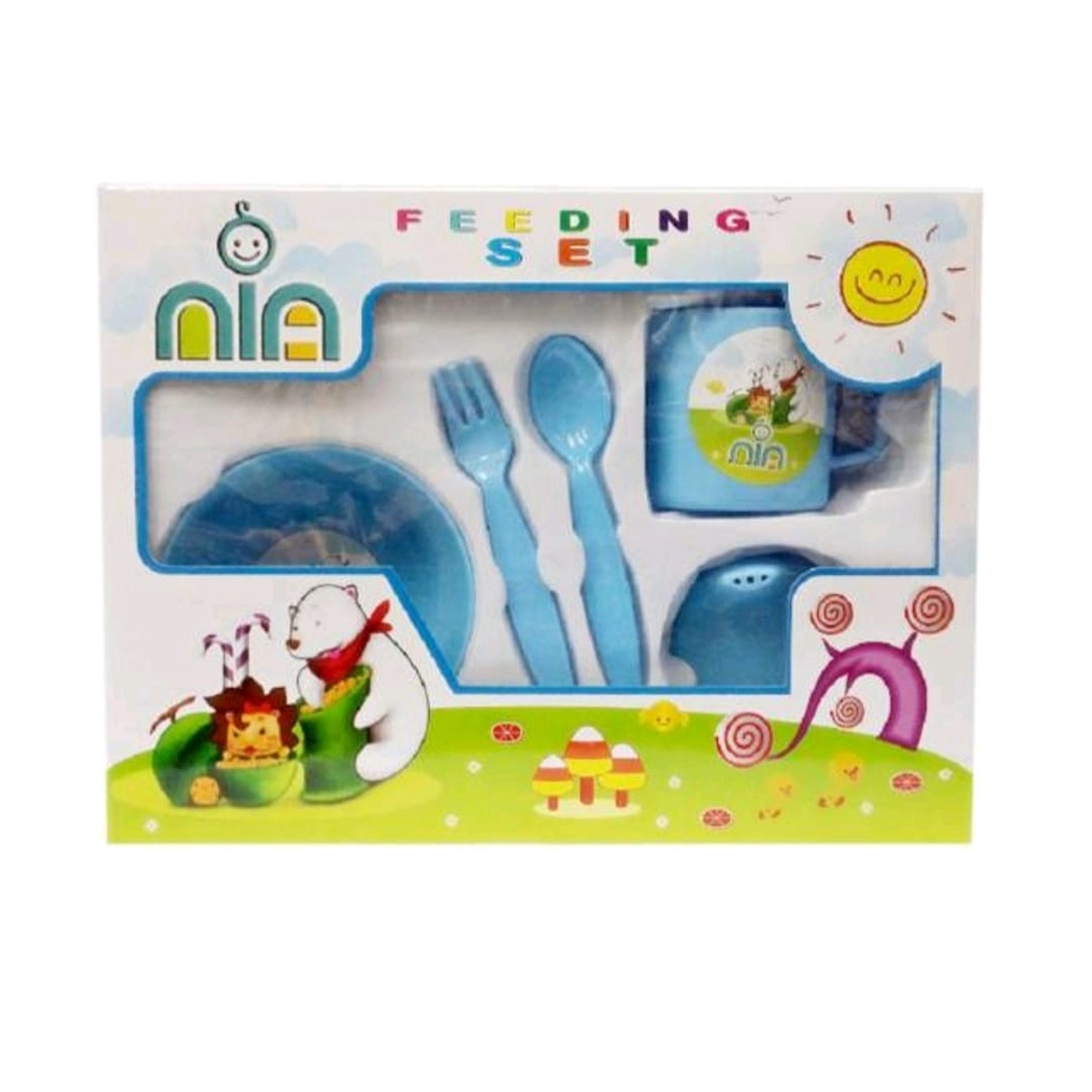 Tempat Makan Bayi Feeding Set Nia Kecil - Peralatan makan Bayi Murah