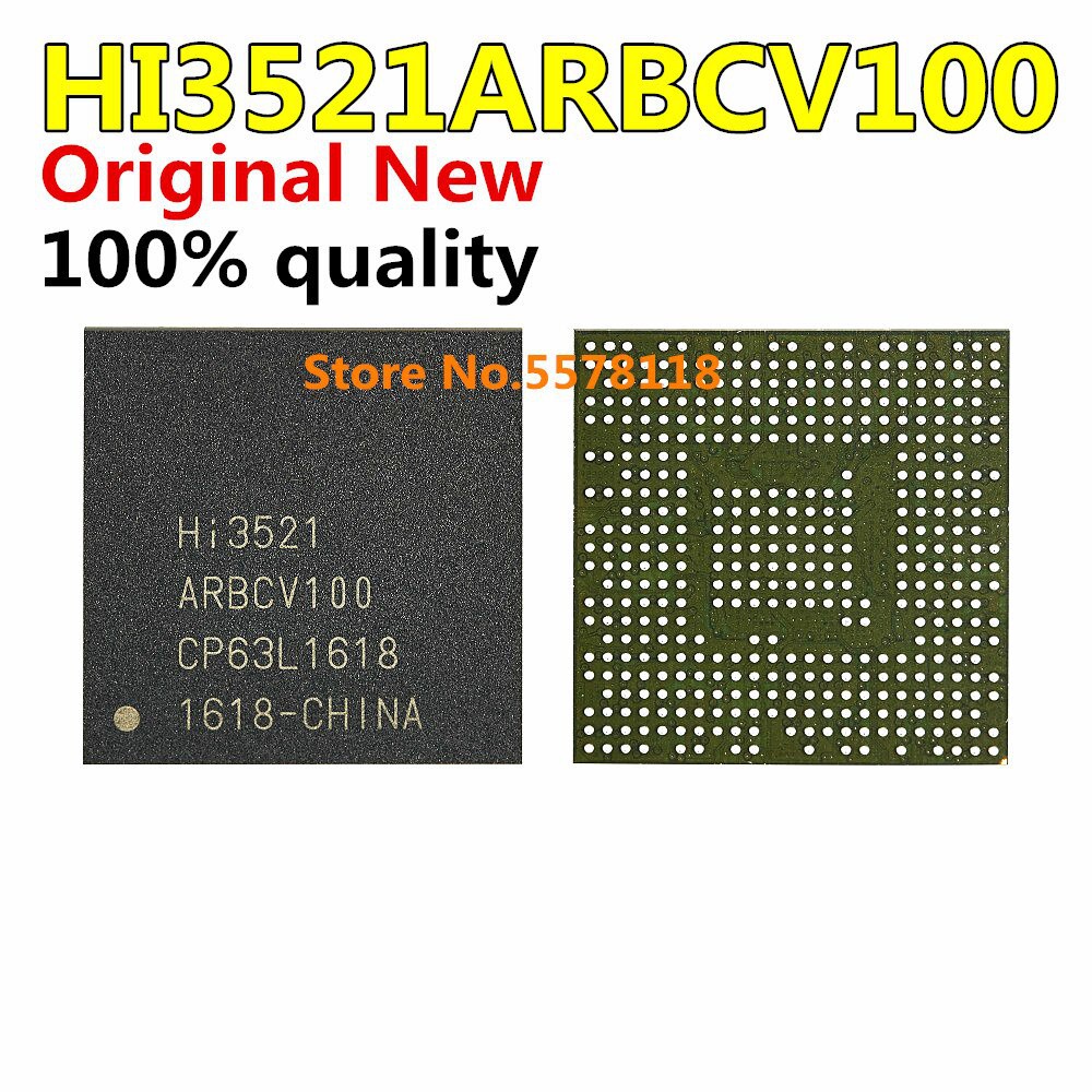 1pcs100% Baru HI3521 HI3521ARBCV100 BGA-437 3521chipset Dalam Stok