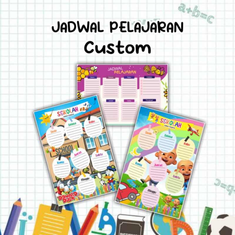 

JADWAL PELAJARAN CUSTOM WIPE AND CLEAN ANTI AIR BISA DIHAPUS