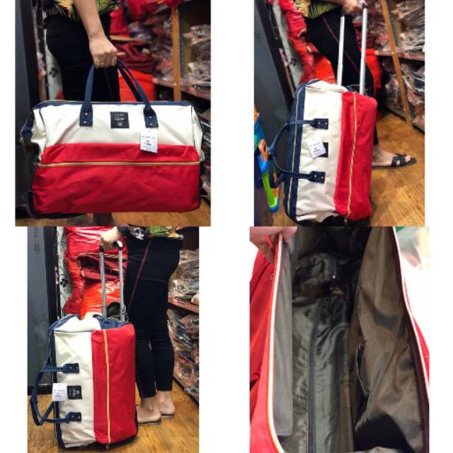 Anello travel bag tas roda cewek wanita fashion