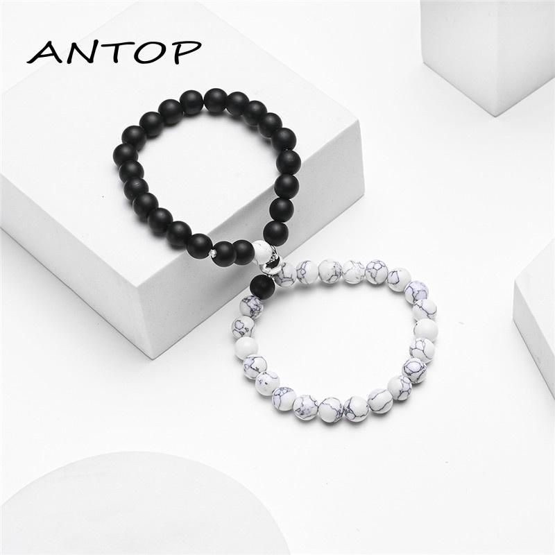 2 Pcs/set Pasang Gelang Couple Magnet Gelang Tali Couple Attract Persahabatan Bracelets Untuk Wanita Pria Fashion Perhiasan Aksesori ANTOP