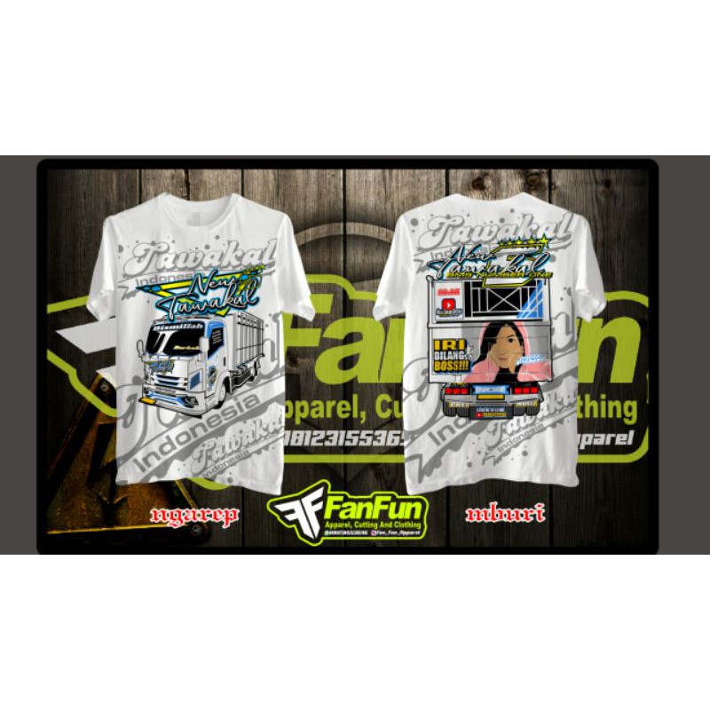 kaos truck tawakal 5 premium / kaos truk new tawakal 5 indonesia versi glowing / distro truck ...