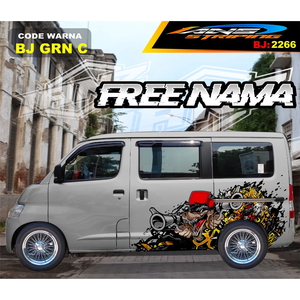 DECAL STICKER MOBIL GRANMAX / VARIASI STIKER MOBIL LUXIO / STICKER DECAL BODY SAMPING MOBIL AVANZA XENIA / STIKER MOBIL