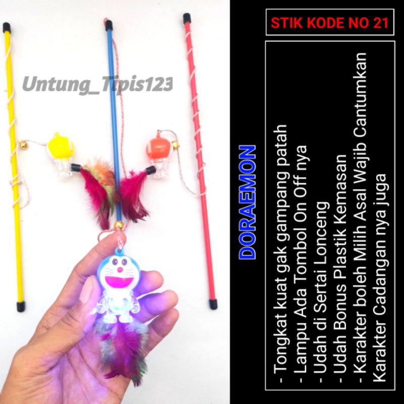 Mainan kucing Stick Karakter lampu tongkat mainan hewan Cat toys Teaser kode no 21