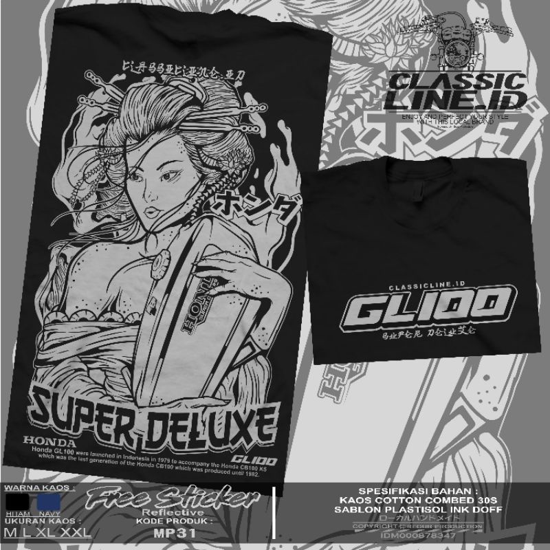 MP31 kaos gl100 kaos classicline.id kaos Honda gl100 cb100 gl125 kaos herex Honda gank
