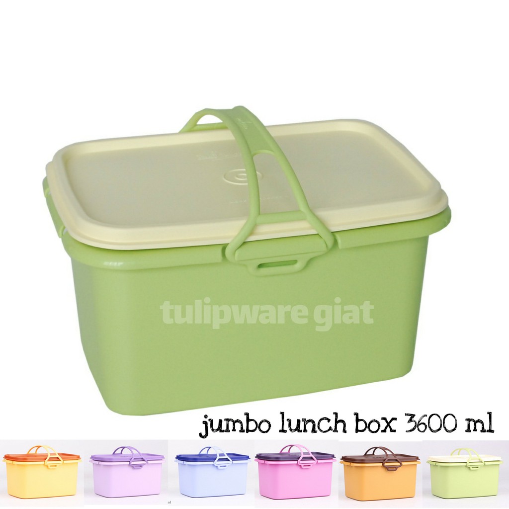 Twin Tulipware Jumbo JUMBO LUNCH BOX 3600 ml Rantang 1 Susun Wadah Makanan Tulipware Kita