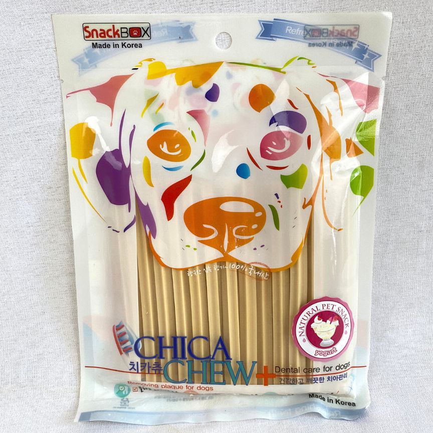 

CHICA Snack Anjing Dental Chew Removing Tartar Gum YOGURT 120g