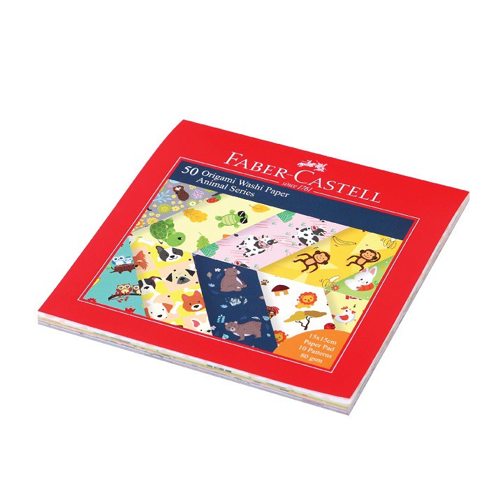 

Kertas Origami Faber Castel / Washi Paper Animal Series 15x15 cm / 10 Patterns / 80 gsm