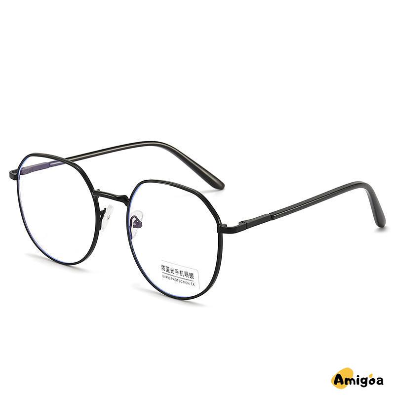 Kacamata Optik Anti blue Light Bahan Metal Gaya Retro Untuk Unisex - AG2