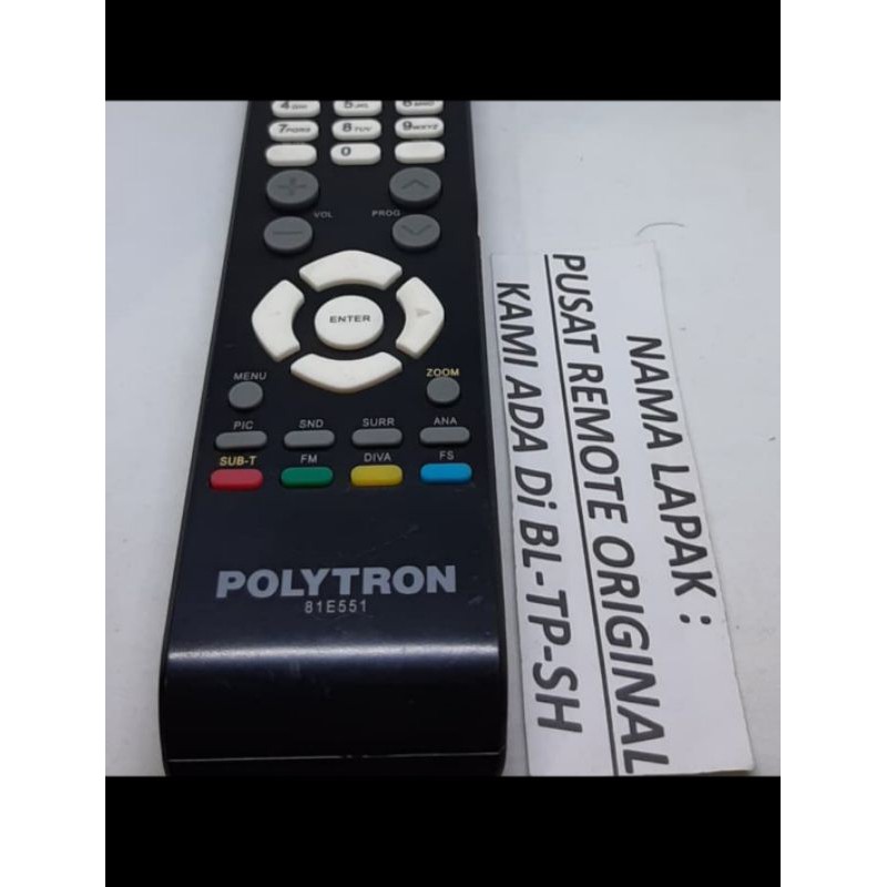 REMOTE REMOT TV POLYTRON LED LCD SERI TV PLM OTIGINAL ASLI