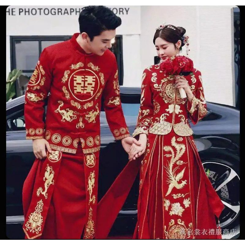 Set Baju Wedding China Cheongsam Couple qipao chinese