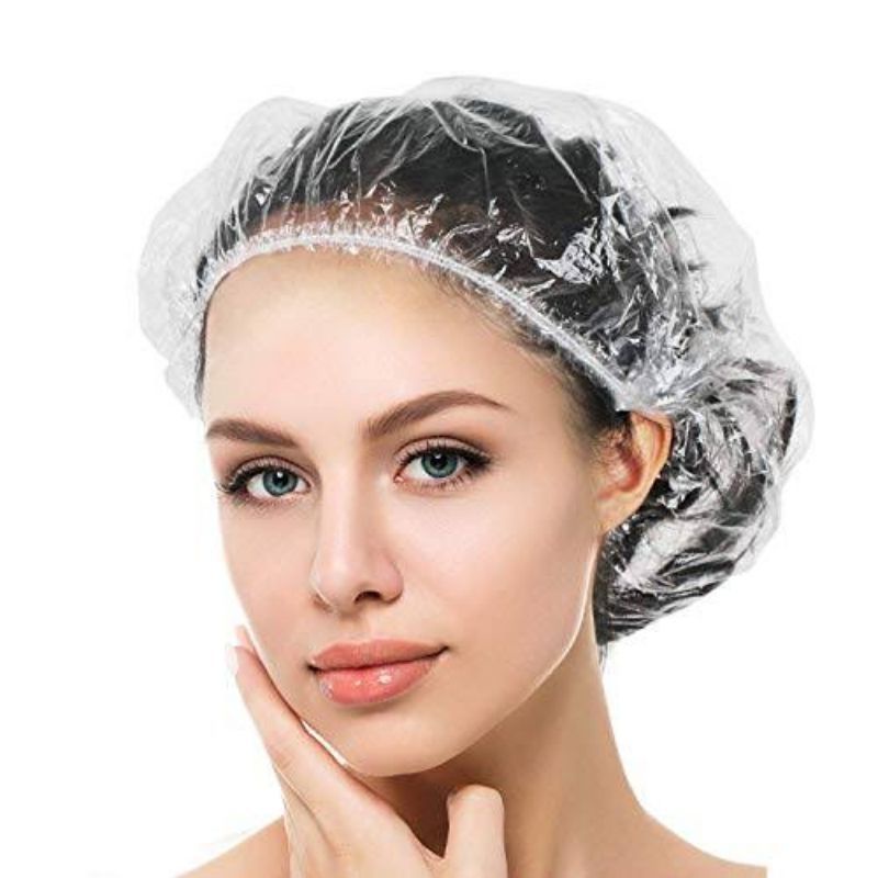 SHOWER CAP/PENUTUP RAMBUT KEPALA PLASTIK MANDI HAIR CAP