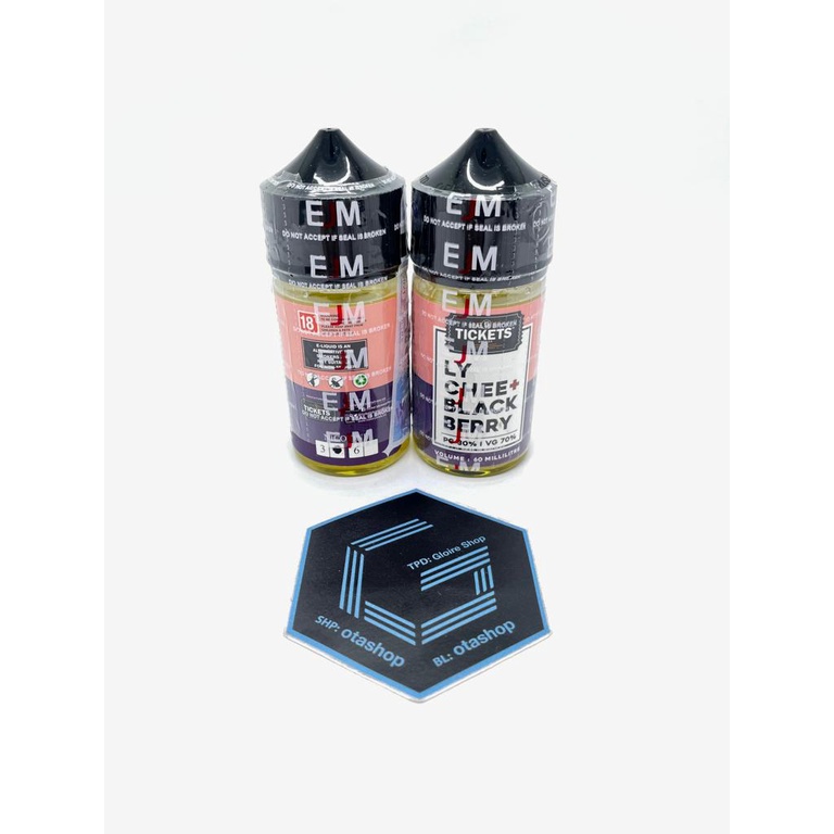 EJM Tickets LYCHEE BLACKBERRY by Tickets Brew 60ml 3mg liquid vape