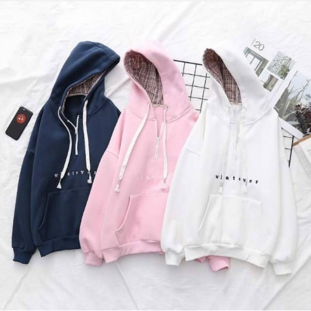 sweater hoodie wanita shopee