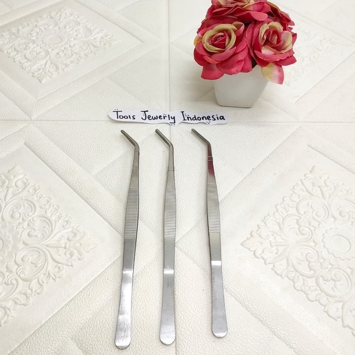 Pinset Stainles Bengkok / Cupit Bengkok Ukuran 25cm