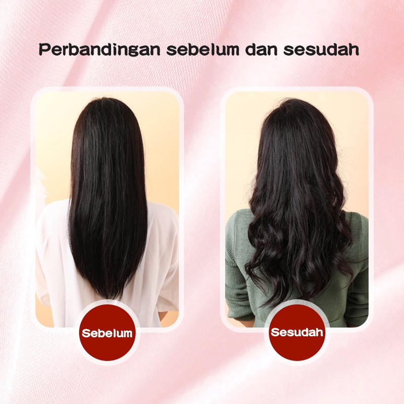 catokan rambut HRJFB05 Keriting otomatis-pink