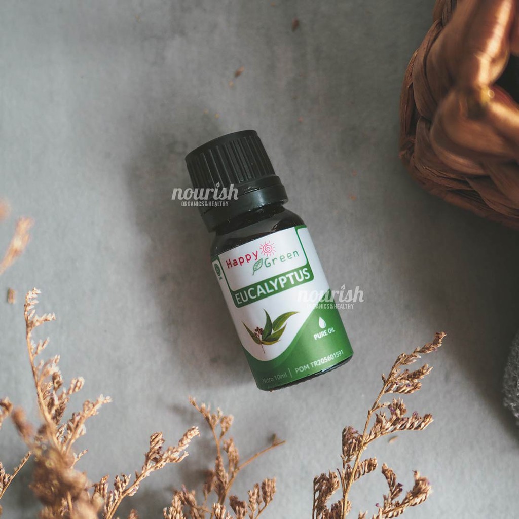 Happy Green Eucalyptus Essential Oil (Minyak Eukaliptus ) 10ml Murni