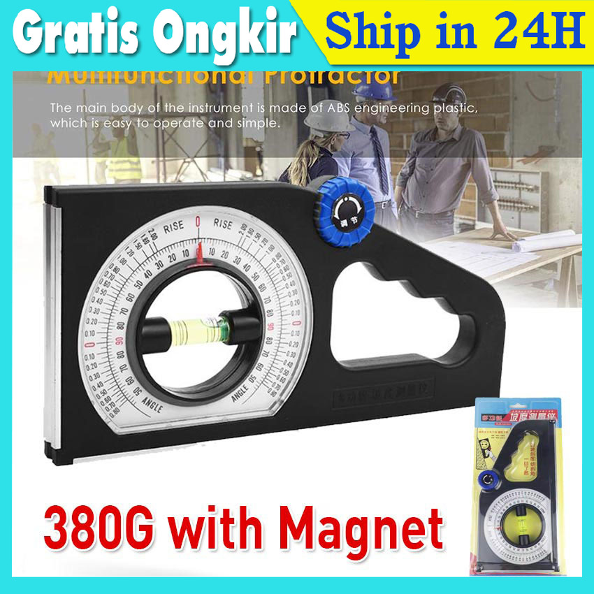 

Multi Rotary Angle Meter Waterpass Magnetic Alat Ukur Kemiringan Sudut Busur Derajat Penggaris