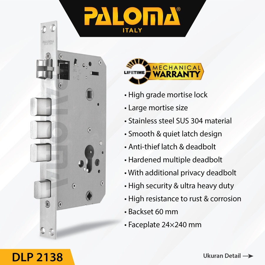 PALOMA DLP 2138 Smart Digital Door Lock Camera Viewer Kunci Pintu