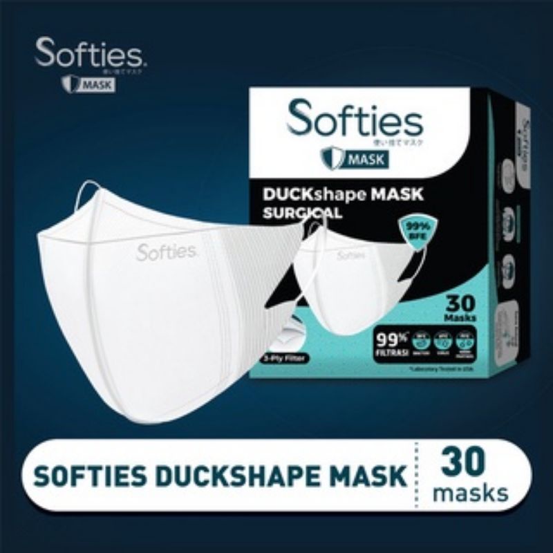 Softies Duckshape masker 1 box isi 30 pcs