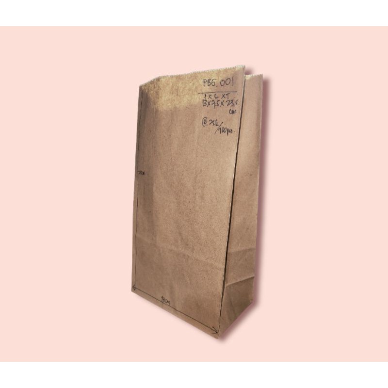 (Isi 100pcs) Paperbag S/Flatbag S/ FBG.002 (UKURAN BARU)