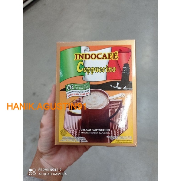 

Indocafe CAPPUCINO isi 5 pcs @ 25gr / Kopi Indocafe Cappucinno