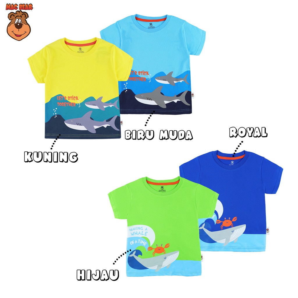 MacBear Kaos  Anak  Laki  laki  Animal Collection Shark 