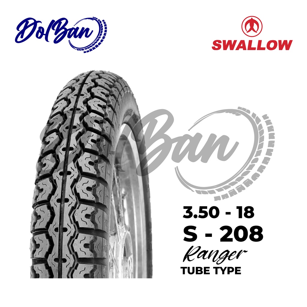 BAN LUAR MOTOR SWALLOW 350-18 RING 18 S-208 RANGER TUBETYPE