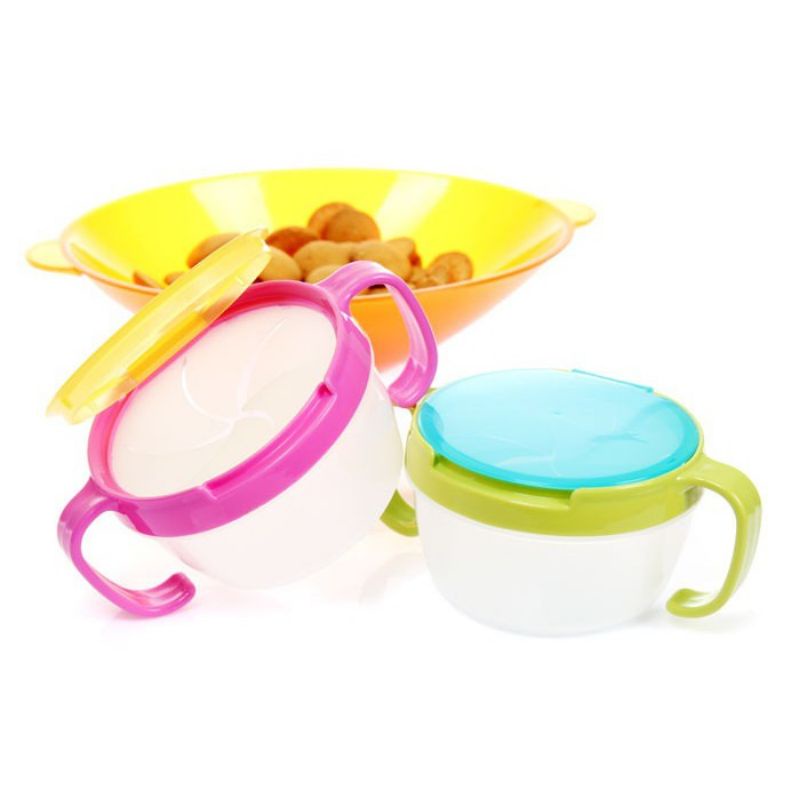 Kotak Snack Bayi Anti Tumpah No Spill Snack Snacker Bowl Cup Baby Snack Bowl