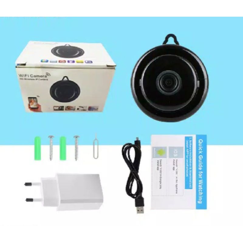 IP Camera wireless mini V380 kamera CCTV HD A1 pantau jarak jauh WiFi night vision