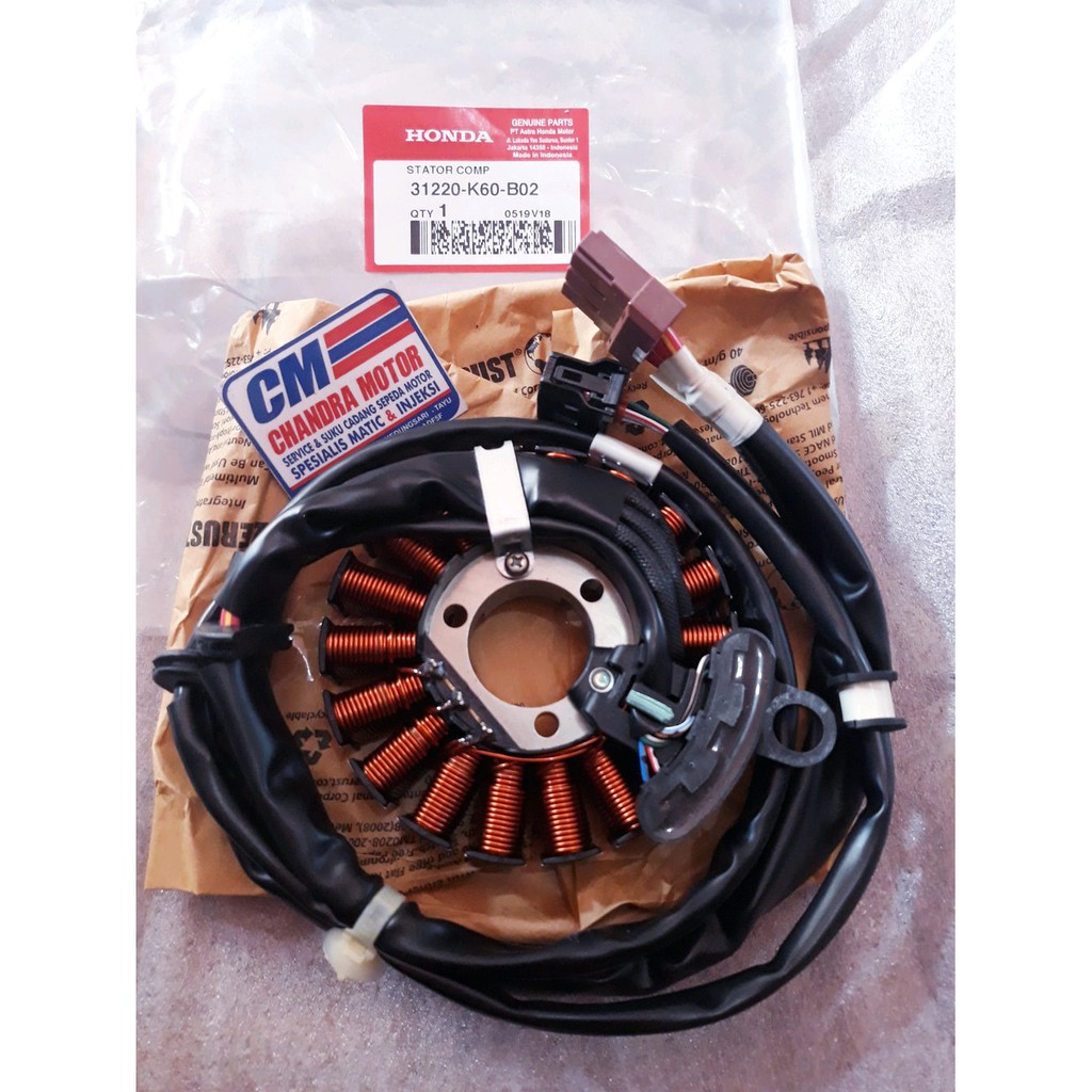 SPAREPART STATOR COMP  SPUL  SPOL  SENSOR CKP NEW VARIO 125 ESP 31220-K60-B02 ASLI HGP HONDA