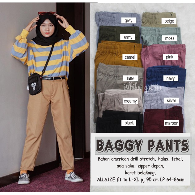  BAGGY  PANTS  american drill premium Shopee  Indonesia