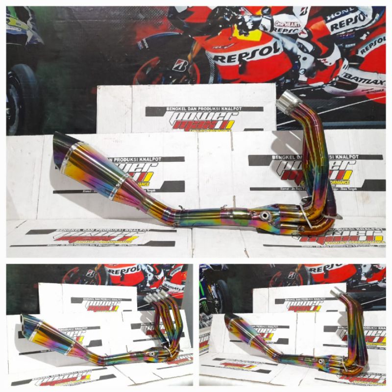 Knalpot YOSHIMURA R11 Ninja ZX25R Rainbow Pelangi Full System PNP