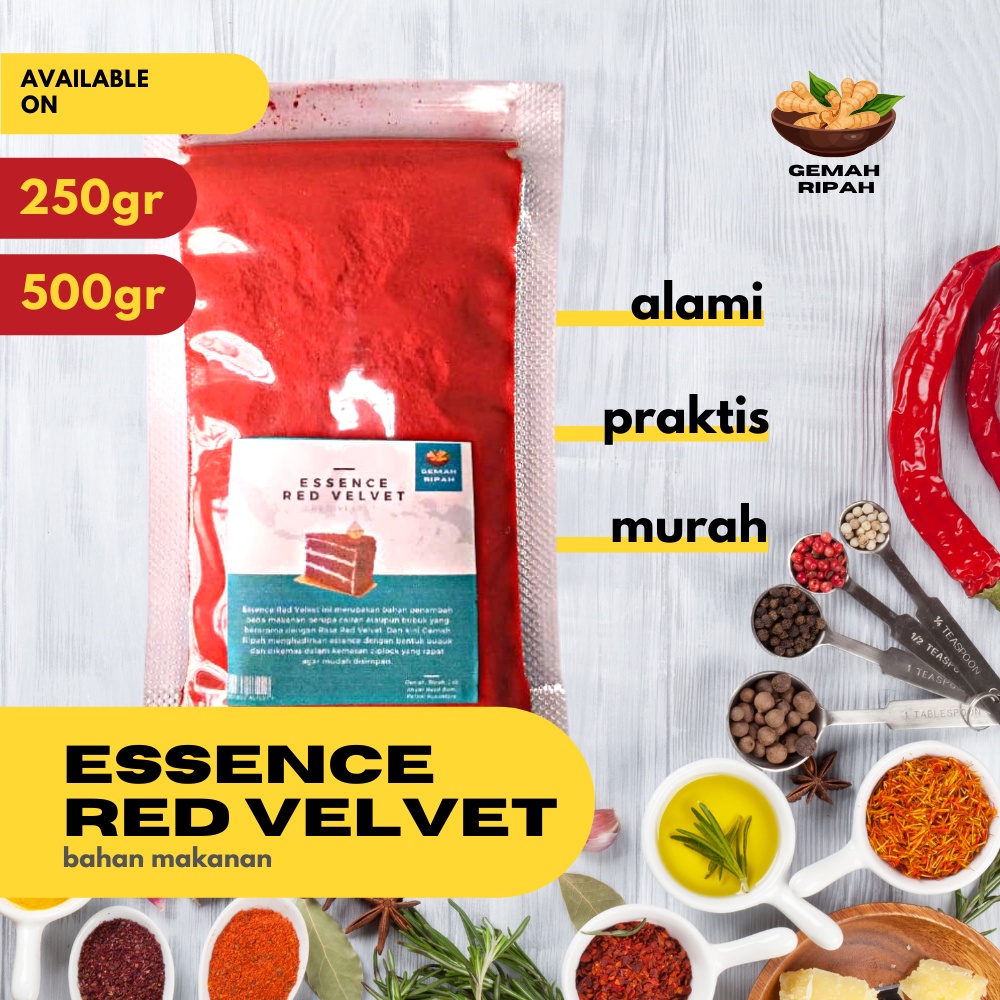 

Essence Red Velvet Premium 250gram 500gram 1kgBubuk Minuman Rasa Bubuk Premium Essence Makanan Bahan Pembuat Kue Essence Kue Extract Powder Premium Essen Flavour Topping Donat Toping Minuman Kekinian Bubuk Jelly Boba Pearl Bubuk Serbuk Minuman Kekinian