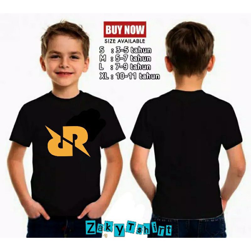 Kaos Distro Premium Anak2/Kid Game RRQ