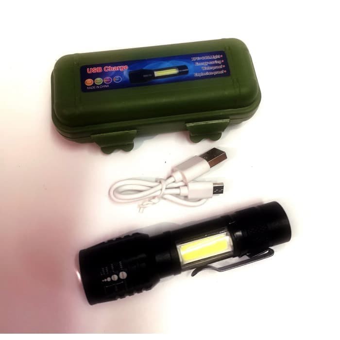 XPE Senter XPE USB cob mini usb recharger zoom led Q5