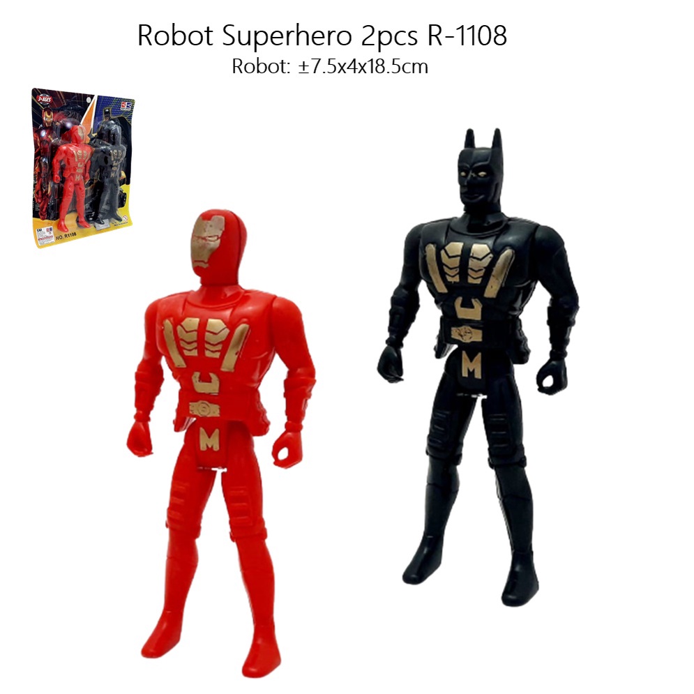 Mainan Anak Robot Superhero 2pcs R-1108