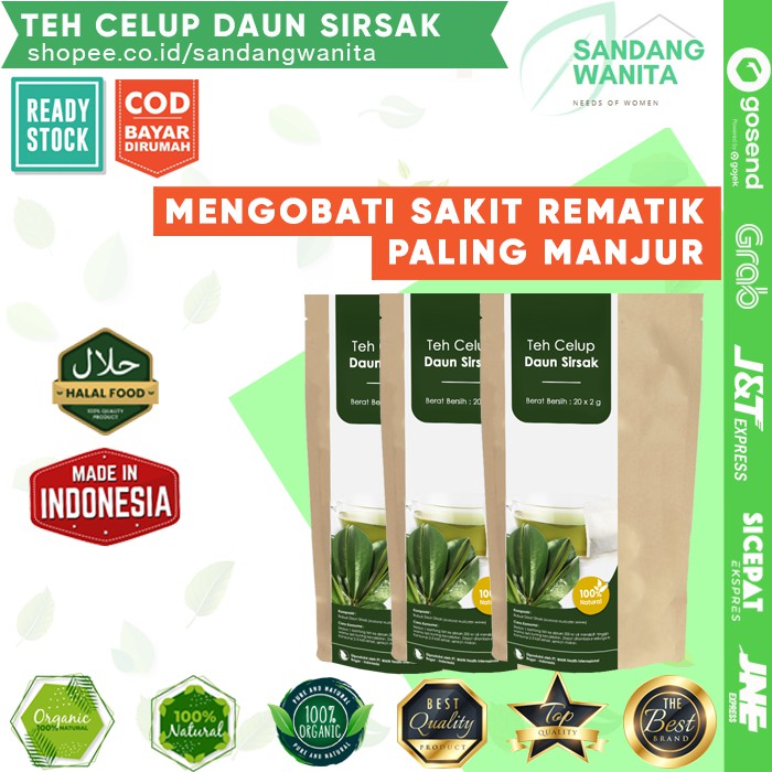 

TEH DAUN SIRSAK CELUP OBAT REMATIK HERBAL ALAMI KUALITAS JAMINAN PREMIUM ORGANIK