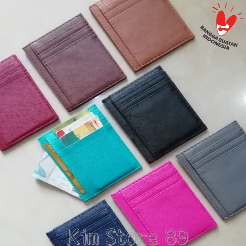 Dompet Kartu Card Holder Pria Wanita simple 8 in 1 slot (kartu + uang )