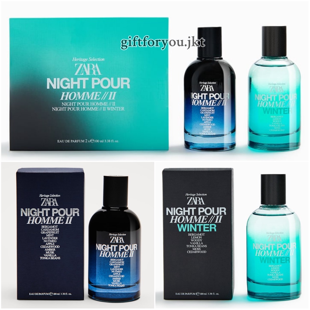 Parfum Zara Man Night Pour Homme II Winter / Summer EDP 100 ml Original Parfum Pria Cowok Laki
