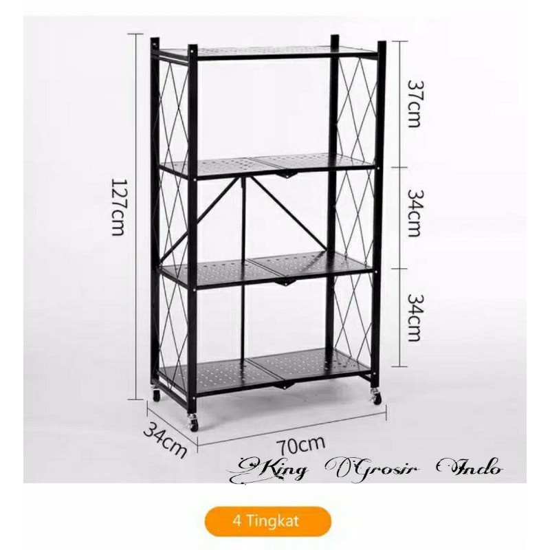 Rak Dapur Lipat 3 Tingkat 4 Tingkat Dan 5 Tingkat Multifungsi / Kitchen Rack Multi Layer / Rak Susun