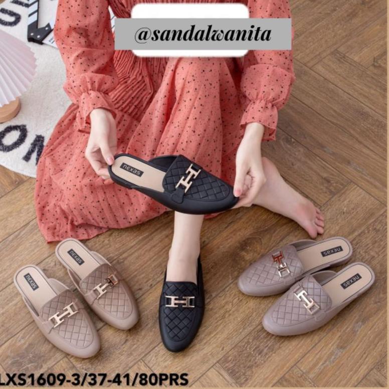 Sandal Jelly Wanita Selop Tertutup Mules Import 1609 –SWW.01Jl22ι