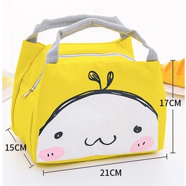 Cooler Bag / Tas Penyimpan Asi / Tas Bekal Kanvas Cooler Bag Asi / Tas Bekal Makanan Karakter / Lunch Bag