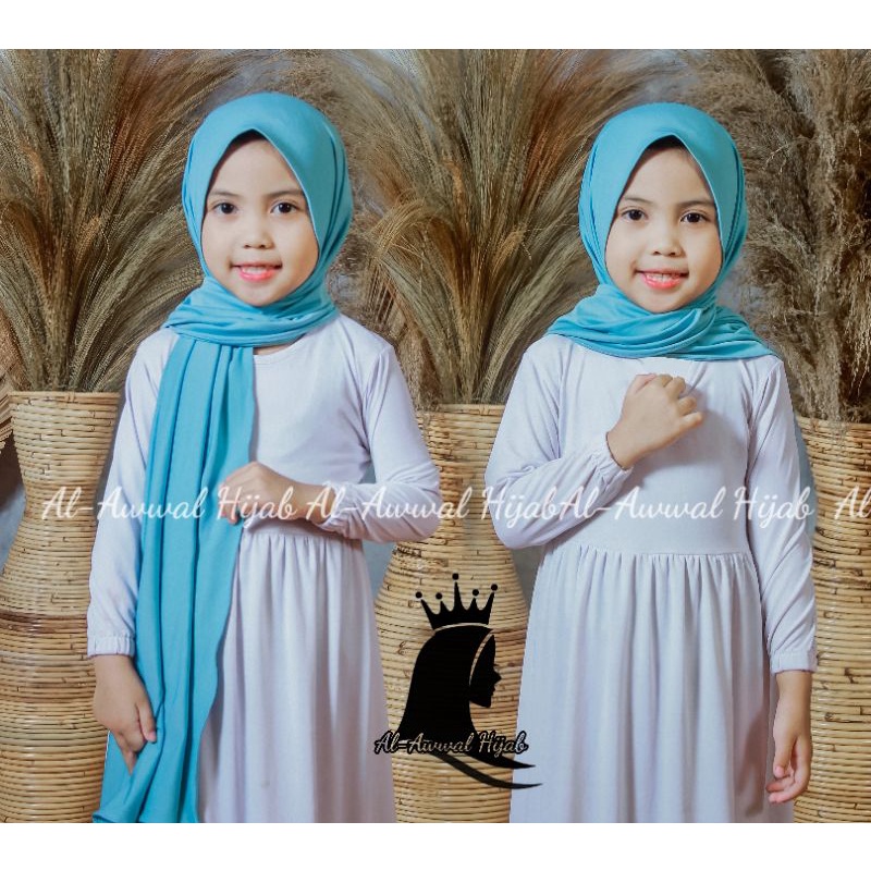 kerudung Pashmina instan/pashmina anak usia 4-12 tahun/hijab bahan jersey premium/kerudung anak/jilb