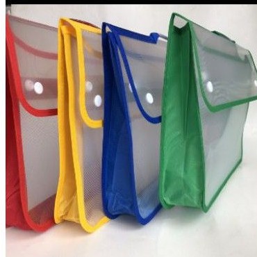 

Map School Bag Kancing Folio - Map Dokumen - Ziper Bag